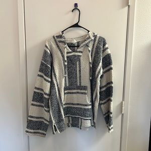 Blue and White Baja Hoodie Size Small